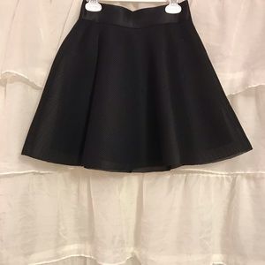 black mesh skater skirt